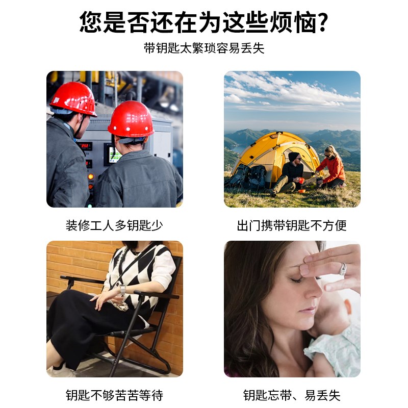 装修密码钥匙盒猫眼盒子门口放装工地免打孔防盗门临时门上入户锁图片