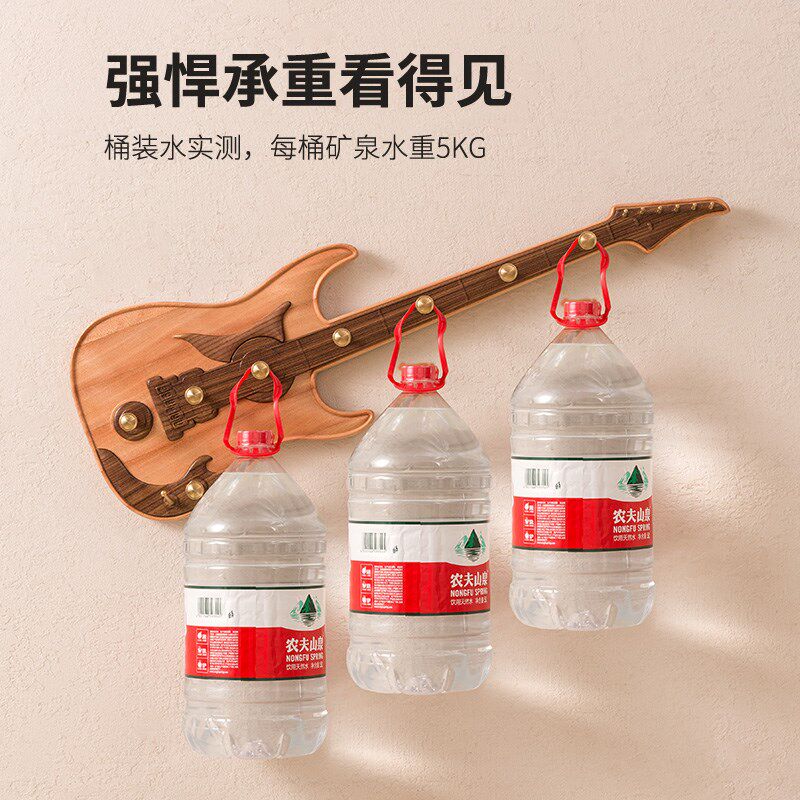 创意入户钥匙挂架玄关进门钥匙钩艺术装饰挂钩壁挂墙面吉他挂衣架