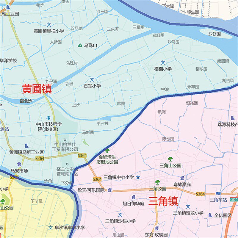 2022新款中山市地图贴图办公室挂图高清防水墙壁贴超大装饰画定制