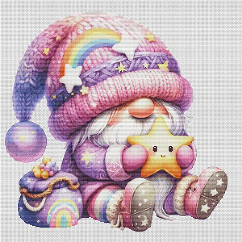 【ZZ4926-彩虹星星小矮人】十字绣2025新款混绣自己绣人物小卡通