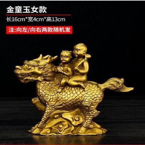 纯铜麒麟送子摆件大小号财富麒麟送子旺家居礼品吉祥摆件