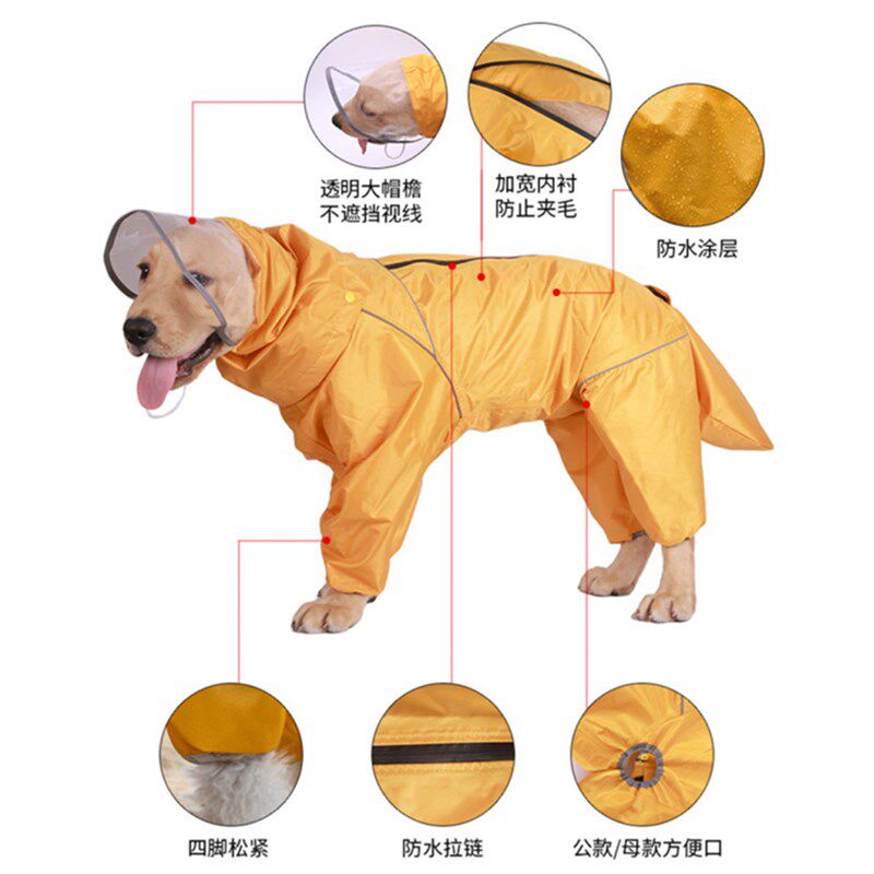宠物狗狗雨衣小狗雨衣四脚全包中小型犬柴犬比熊雪纳瑞泰迪雨具