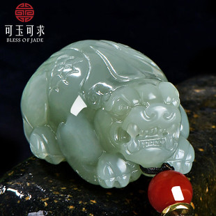 M10200 可玉可求和田玉貔貅手把件