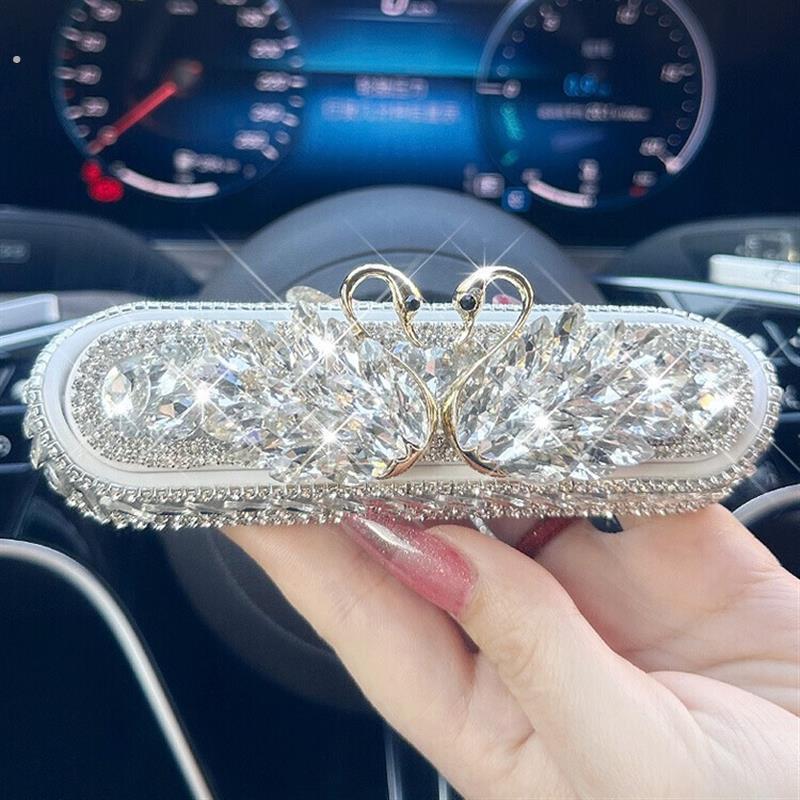 车载挪车电话牌临时停车号码牌车内停车牌摆件女生专用网红款镶钻