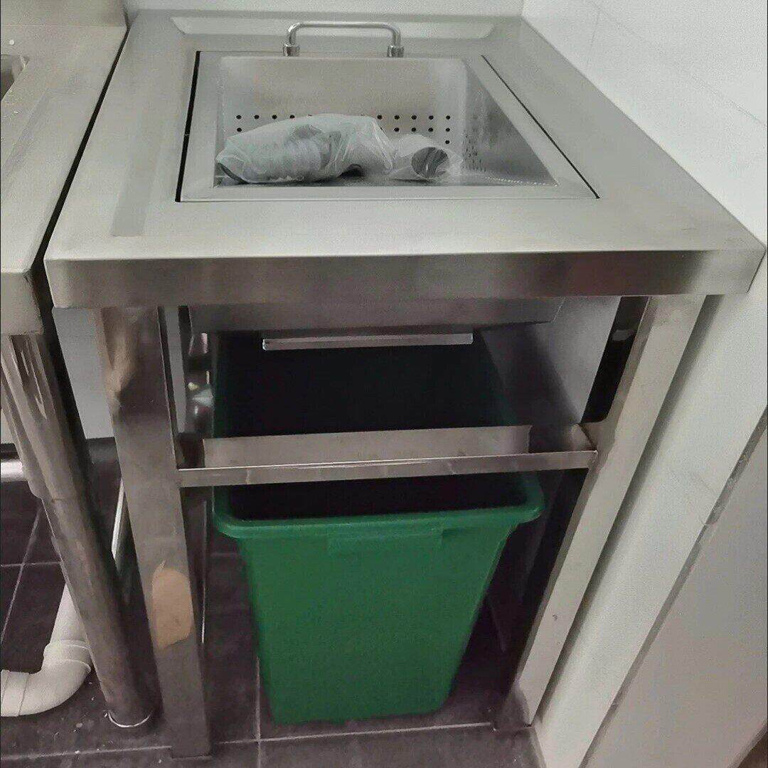 饭店专用残渣泔水台收残台干湿分离残食台食堂不锈钢油渣过滤餐台