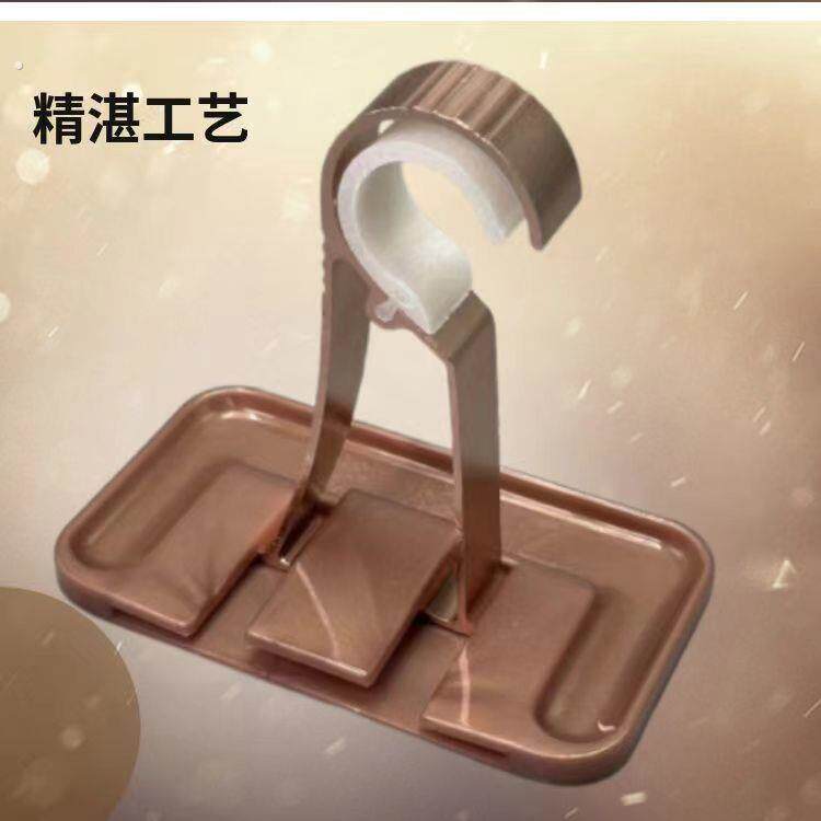 罗马杆窗帘杆支架免打孔安装粘贴伸缩杆固定器托架配件免钉晾衣杆