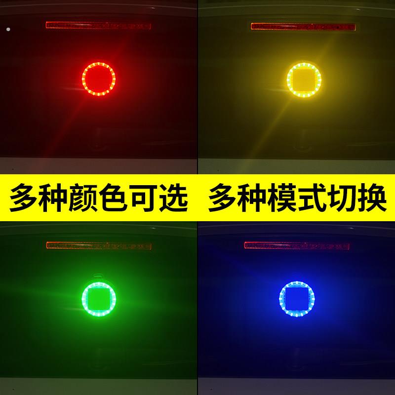 汽车太阳能爆闪天使眼防追尾天使眼圈警示灯大货车后提示防水闪灯