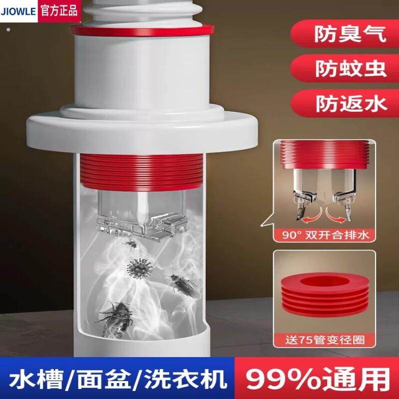 厨房下水管防返臭神器管道密封塞下水道防臭洗菜盆排水管堵口器