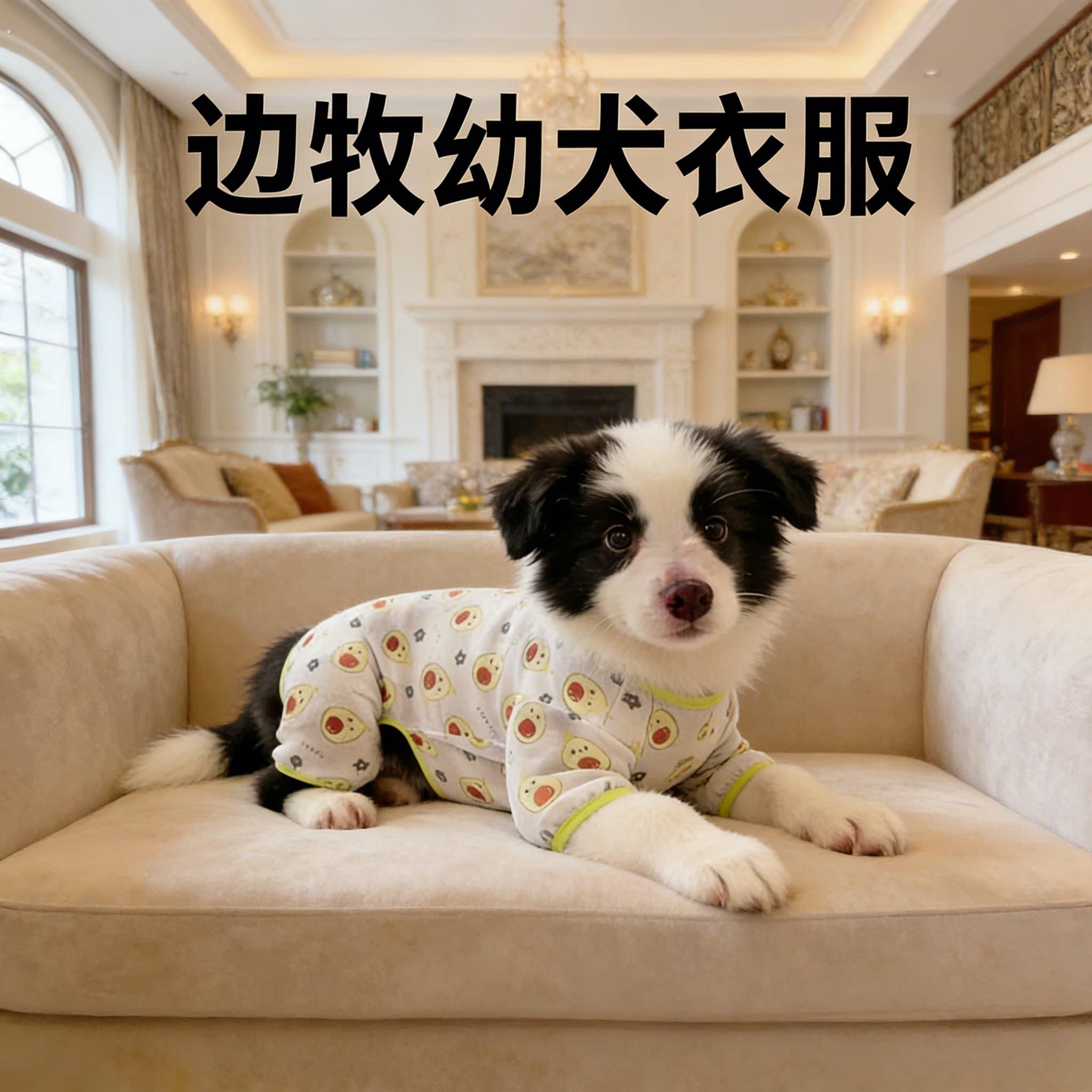 边境牧羊犬幼犬春夏薄款透气四脚衣可爱防掉毛百搭家居服宠物狗狗