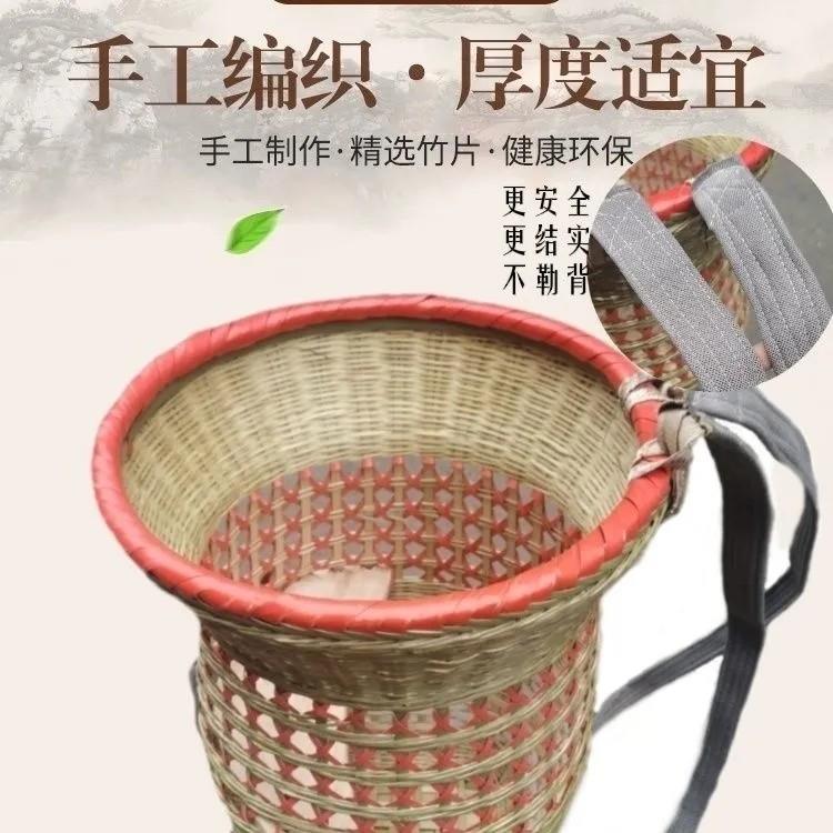 竹编婴儿背篼宝宝竹篓竹揹筐大号竹背篼手工竹编背篼娃娃背竹制品