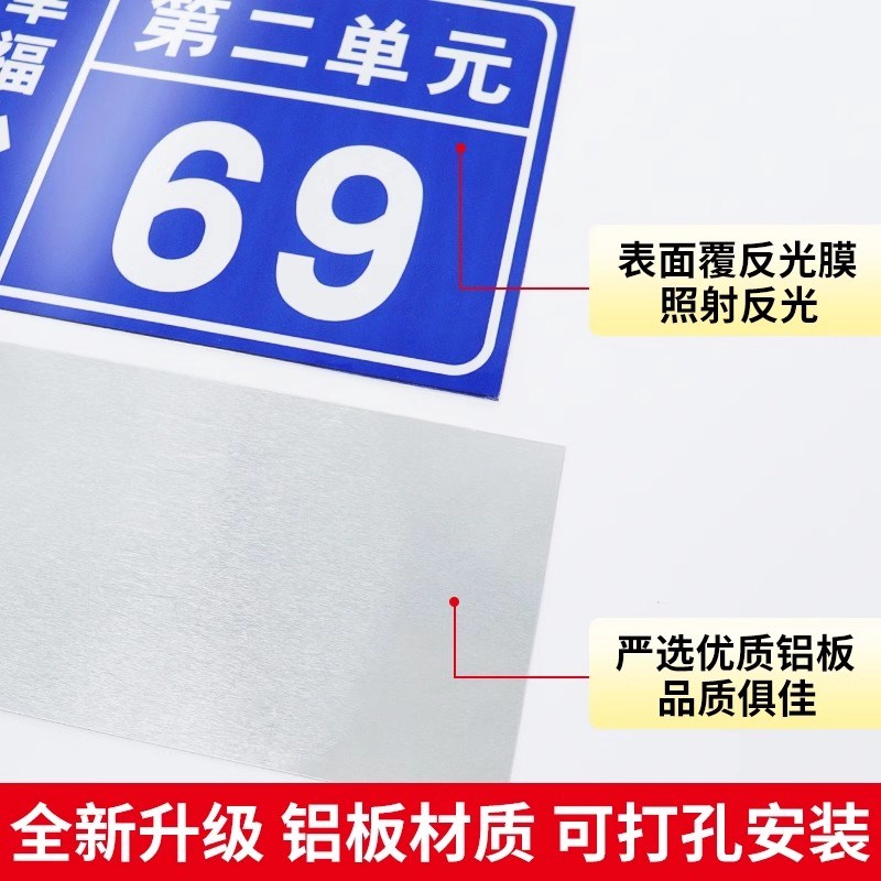 门牌号码牌家用订制户外路牌定制铝板数字号高档高级感入户订做商