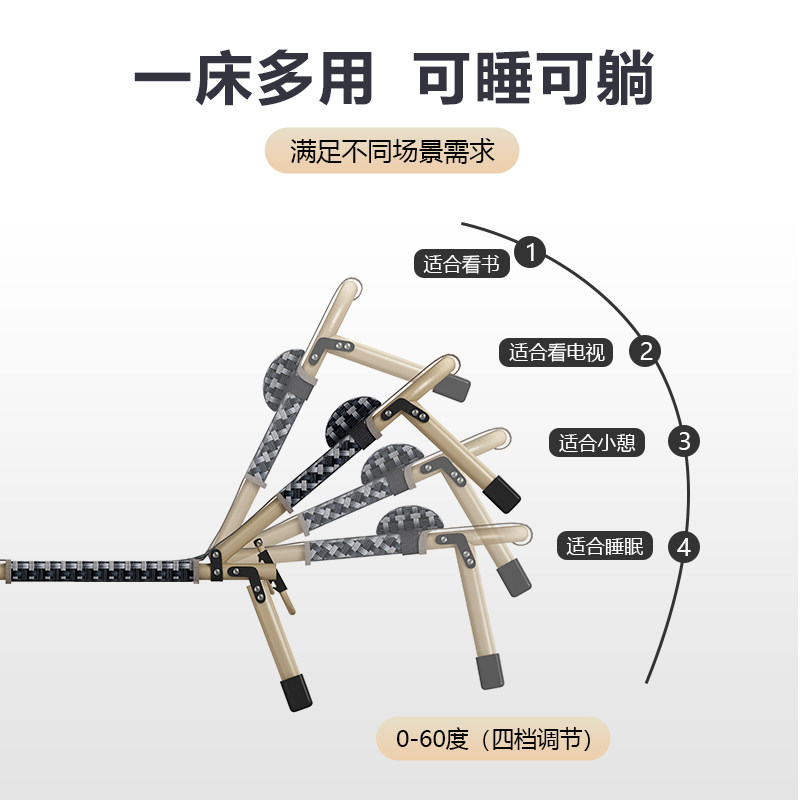 折叠床办公室午休夏天单人床午睡床便携家用简易床成人行军床躺椅