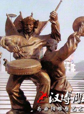 玻璃钢仿铜古代人物雕塑壮族人物雕像城市广场公园林步行街铜雕塑