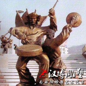 玻璃钢仿铜古代人物雕塑壮族人物雕像城市广场公园林步行街铜雕塑