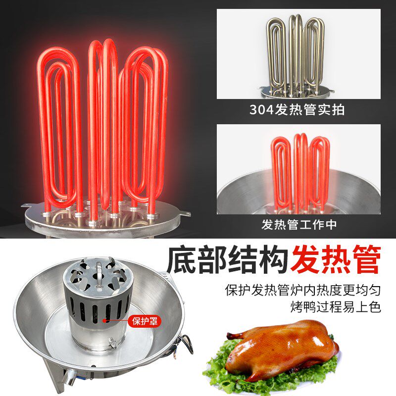 庆源电烤鸭炉商用电全自动烤鸭炉子烧鸭炉烤炉广东烧鹅炉烧腊炉