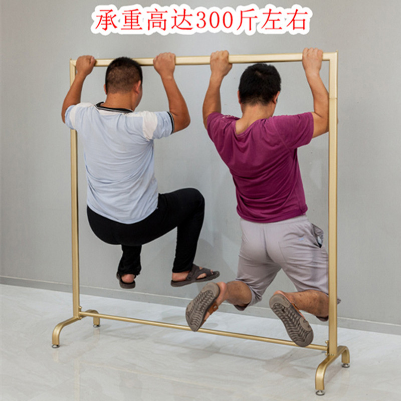 服装店衣架展示架金色陈列架落地式女装店童装货架挂衣架移动带轮