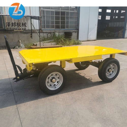 机场行李拖车 机场转运运输板车 可串联全挂式平板车抬杆自动刹车