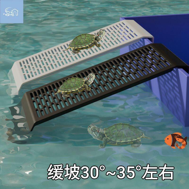 乌龟楼梯乌龟产蛋池爬梯周转箱壁挂式爬坡架乌龟晒台斜坡乌龟缸高