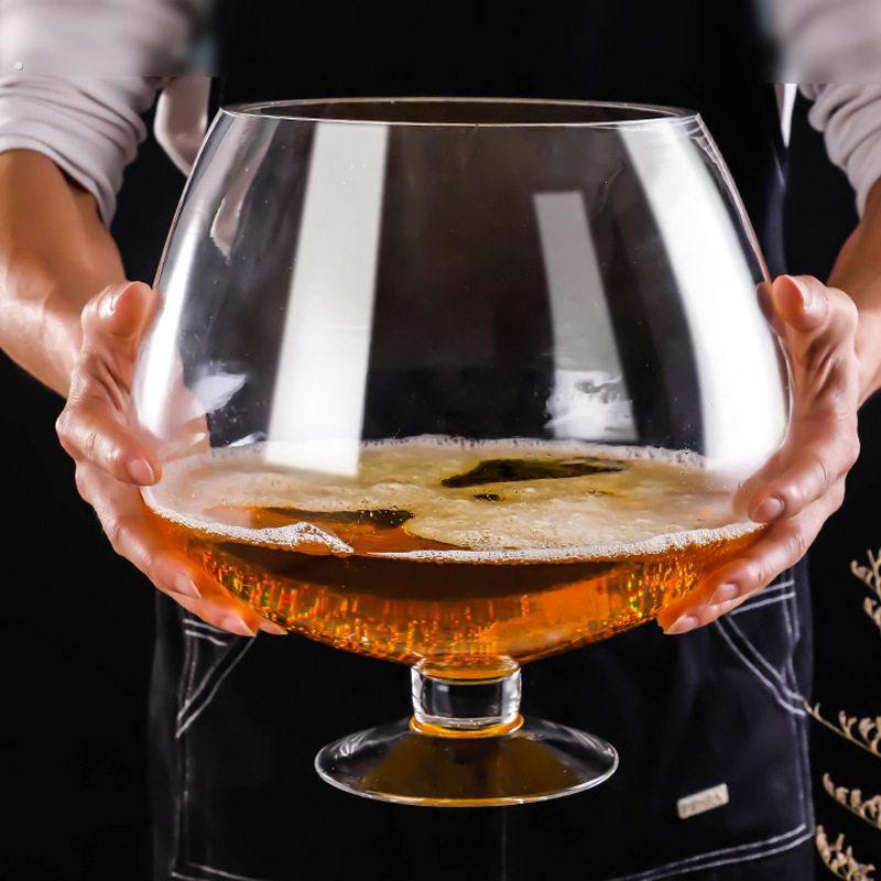 今晚就一杯超大啤酒杯网红巨无霸扎啤杯4100毫升创意玻璃杯英雄杯
