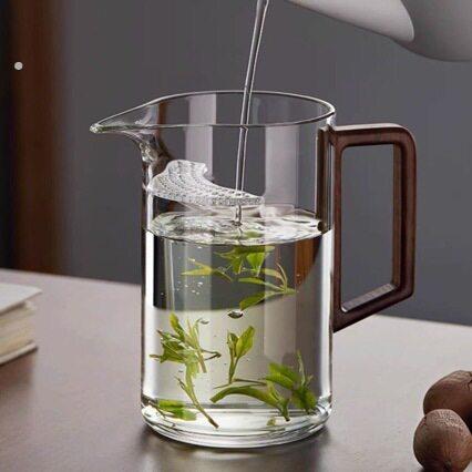 耐高温茶水分离公道杯新款茶漏一体月牙公杯过滤绿茶杯家用泡茶壶