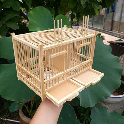 大空间带粪托纯手工天然竹制精制蝈蝈笼子鸣虫用具蛐蛐笼蟋蟀竹编