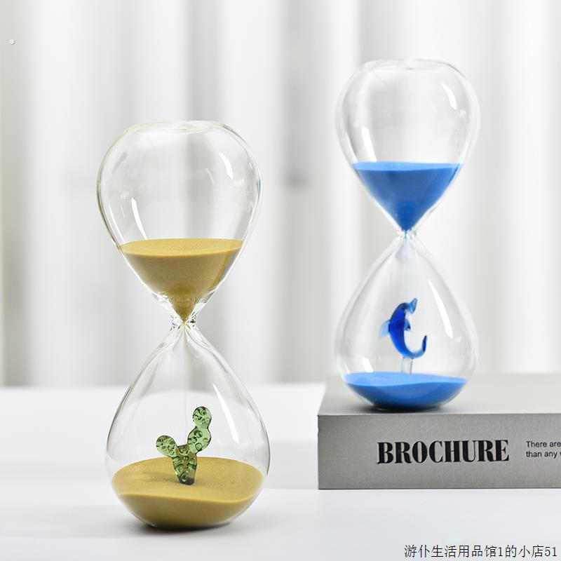 创意30分钟圣诞沙漏计时器动物造型家居摆件生日毕业礼物送男女