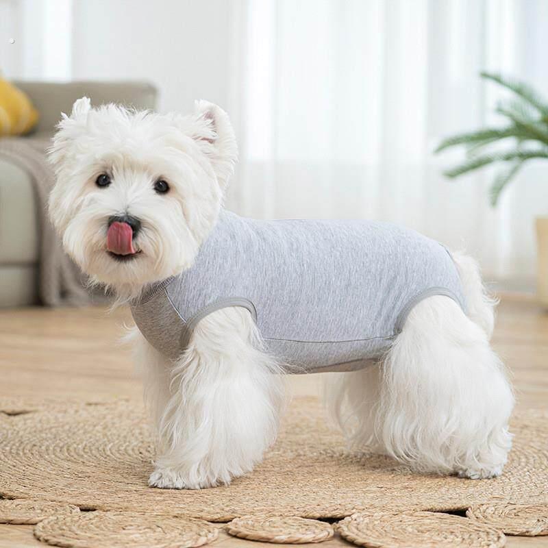 宠物衣服新款小型犬术后服拉链款狗绝育服弹性小狗衣服宠物防舔猫