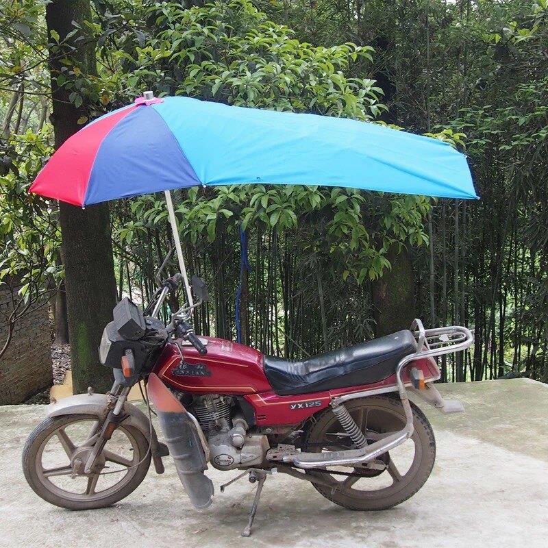 摩托车雨伞男遮雨防晒三轮踏板车加大加长双人超大遮阳伞六角圆杆
