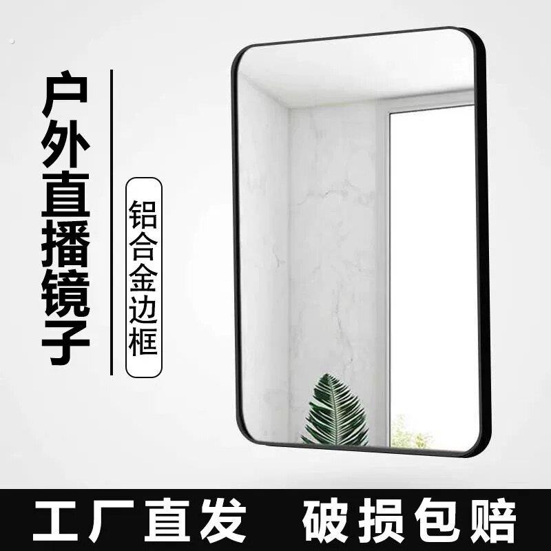 户外摆摊理髲镜子带支架三角可能放镜子画落地支撑箱剪发工具室外
