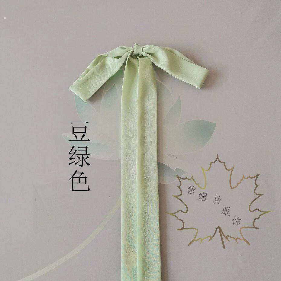 汉服发带女古风丝带飘带超仙束发发圈复古风蝴蝶结网红发饰纯色