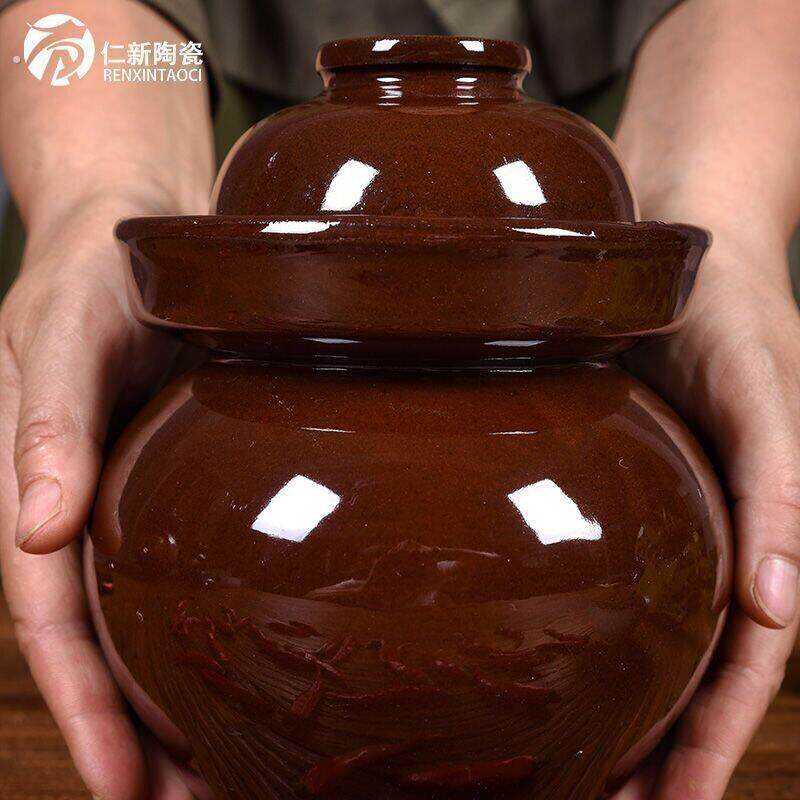 四川泡菜坛坛子密封子土陶酸菜咸菜小号家用陶瓷加厚腌菜送泡菜盐