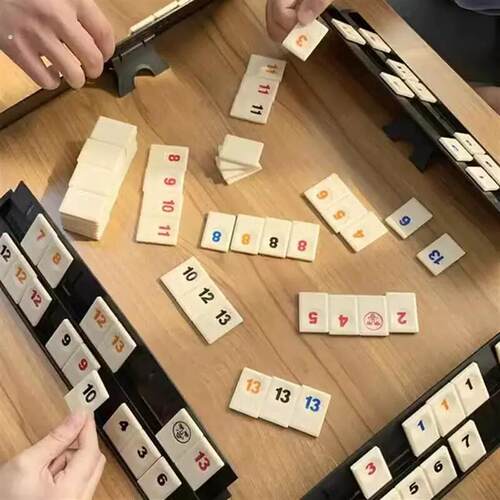 以色列麻将2-6人桌游送沙漏 可携式数字卡牌游戏 露营桌游休闲类