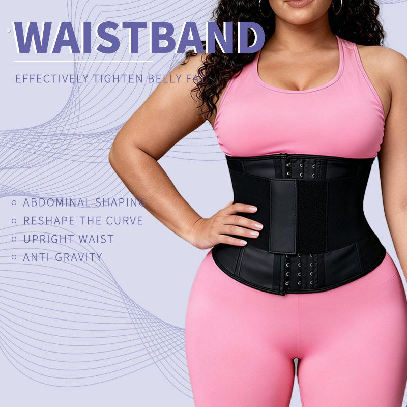 欧美高腰束腹带塑形束腰产后运动塑身衣弹力绑带加排扣双层收腰带