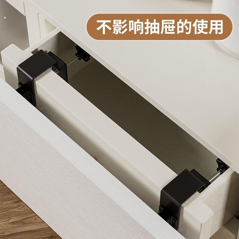 电脑宿舍桌可折叠支架面扩展延长板带抽屉缝隙侧面厨房免打孔实木