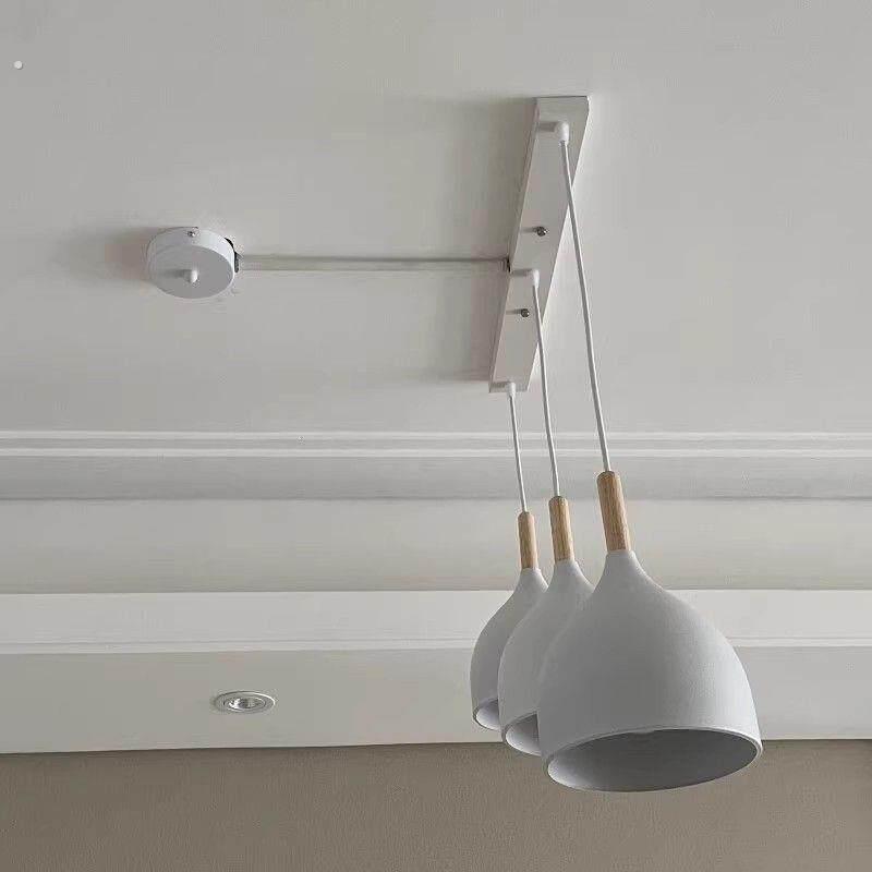 灯具移位器改位器餐厅风扇换位免开线槽可移式灯具圆吊灯移位轨道