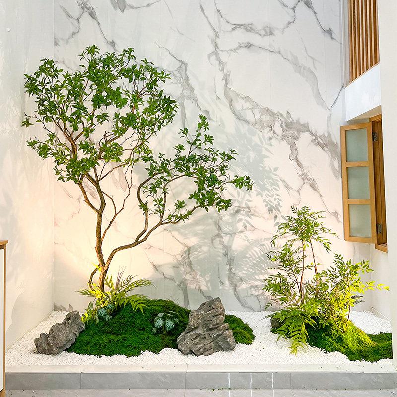 高端马醉木橱窗造景仿生植物室内仿真绿植装饰树大型假树简约景观