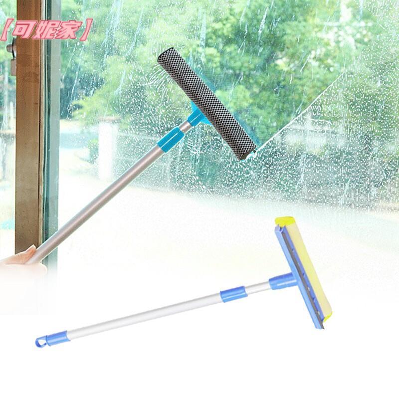 可伸缩手柄加长玻璃窗户刮水器海绵擦窗器吸水玻璃清洁器家用双面