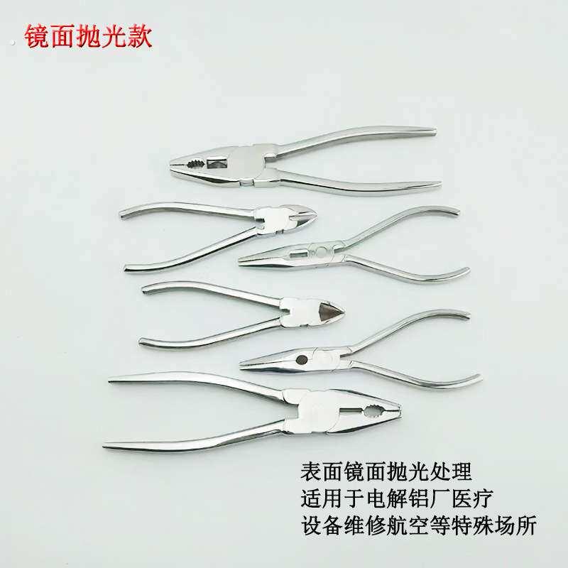不锈钢克丝钳白钢电工钳手钳304钢丝钳磕丝钳老虎钳6寸7寸8寸200
