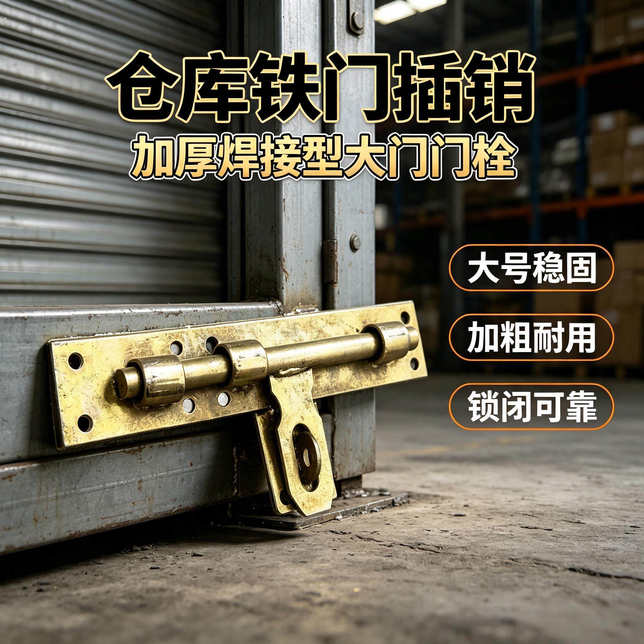 大门插销门栓焊接型地插老式加厚门锁门扣门大铁门插销门栓