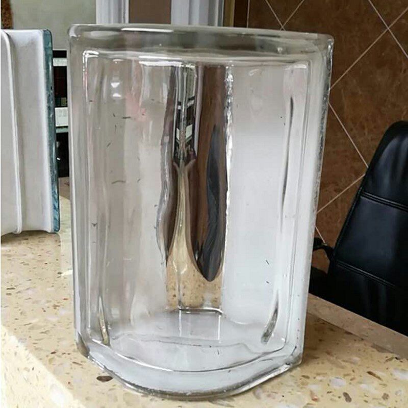 超白拐角玻璃砖 玻璃砖隔断墙 玄关 电视背景 玻璃透光墙