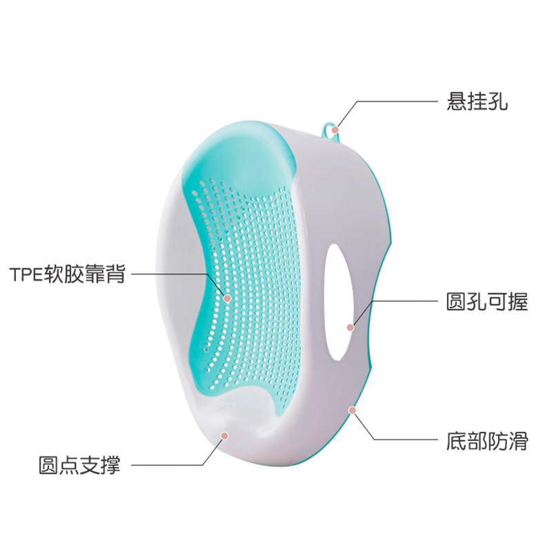 婴儿洗澡神器可坐躺宝宝躺托浴网架新生儿防滑网兜悬浮浴垫浴床盆