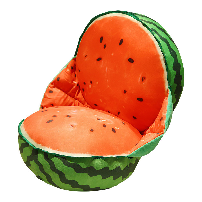 西瓜坐垫靠背一体地上蒲团椅子垫子卧室屁股垫子儿童沙发懒人坐墩