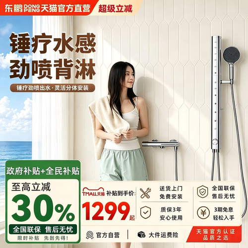 东鹏家用分体式冷热柔雾花洒套装