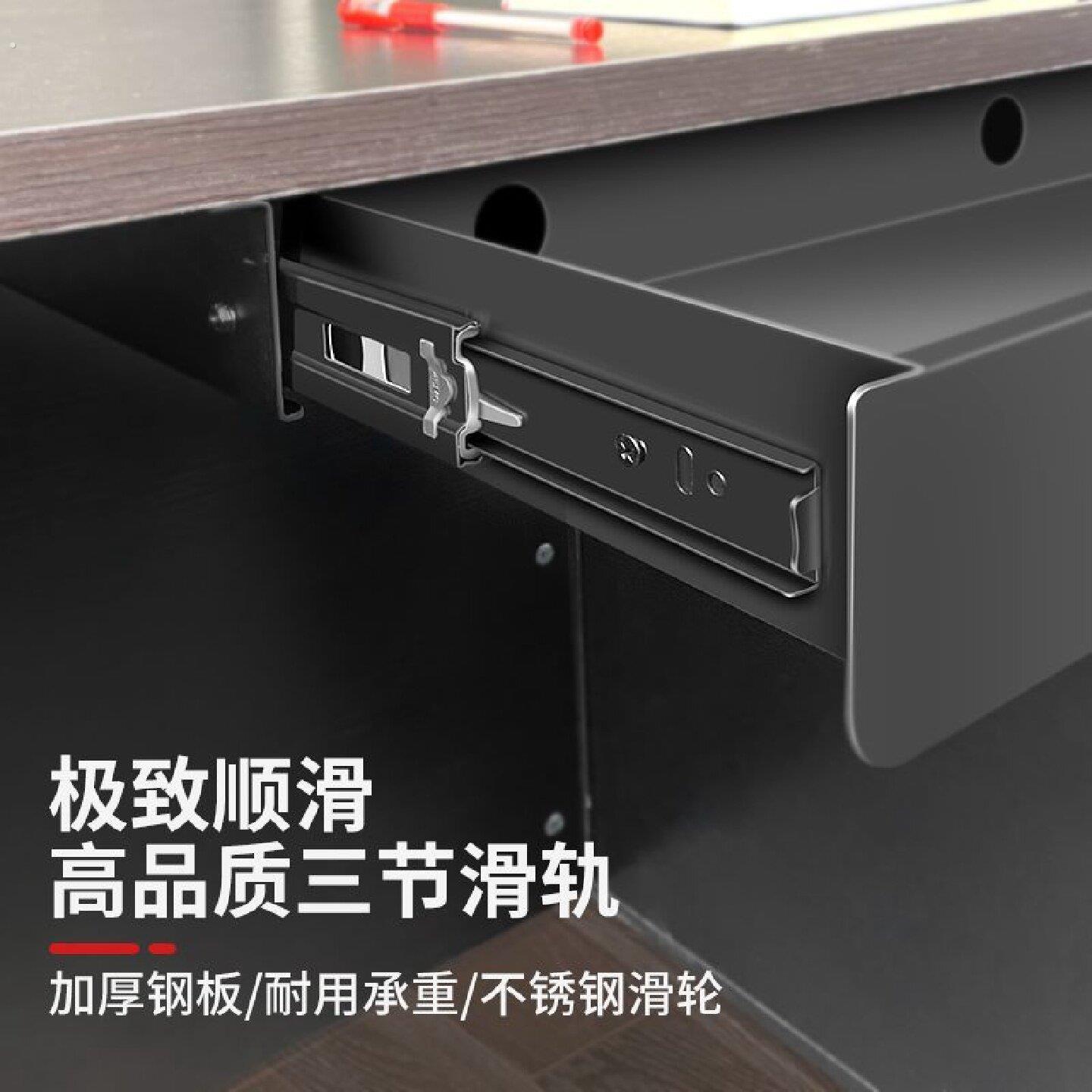 桌下抽屉暗格收纳书房抽拉式收纳盒电脑桌下隐藏宿舍抽拉外置抽屉