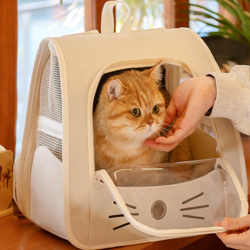猫包外出便携宠物背包双肩书包防应激猫笼子外带携带用品透气网格