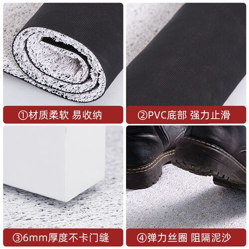 红色喜庆玄关地垫 PVC防滑家用进门脚垫 超厚9mm卡通图样地垫