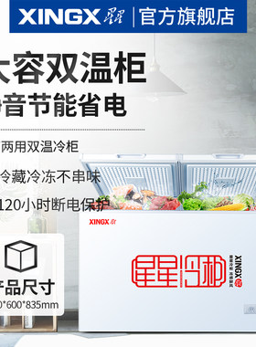 星星冰柜家用冰箱商用大容量冷藏冷冻两用小型双温冷冻柜