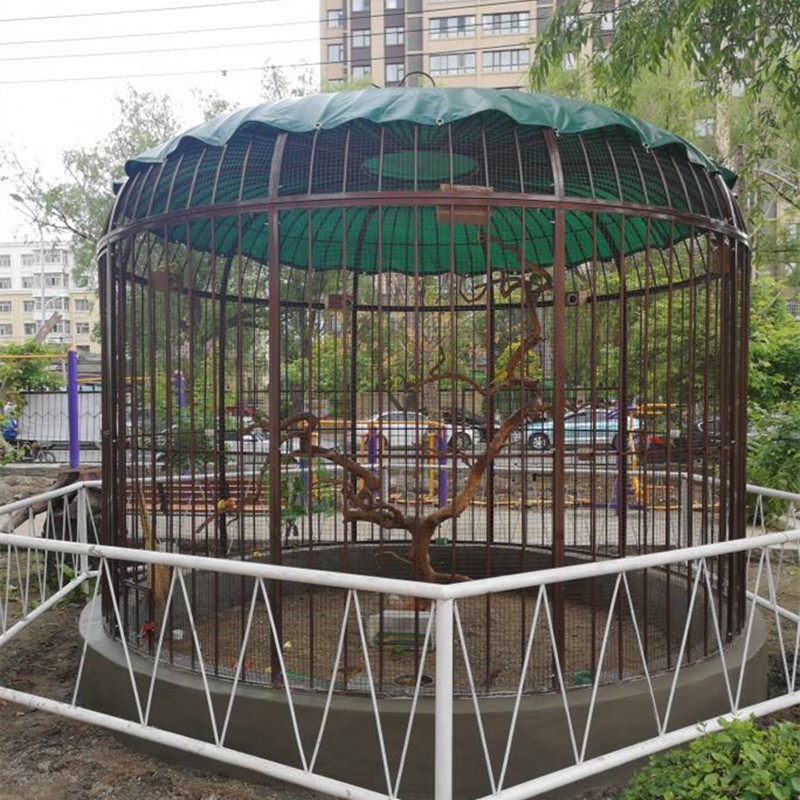 铁艺超大号孔雀装饰鸟笼户外公园大型鹦鹉虎皮八哥鸽子加网养鸟笼