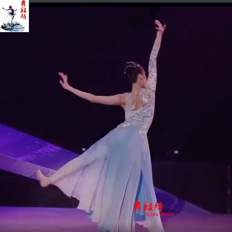 新款古典舞鹊桥仙独舞演出服有鹿来民族舞蹈服女艺考服桃李杯定制