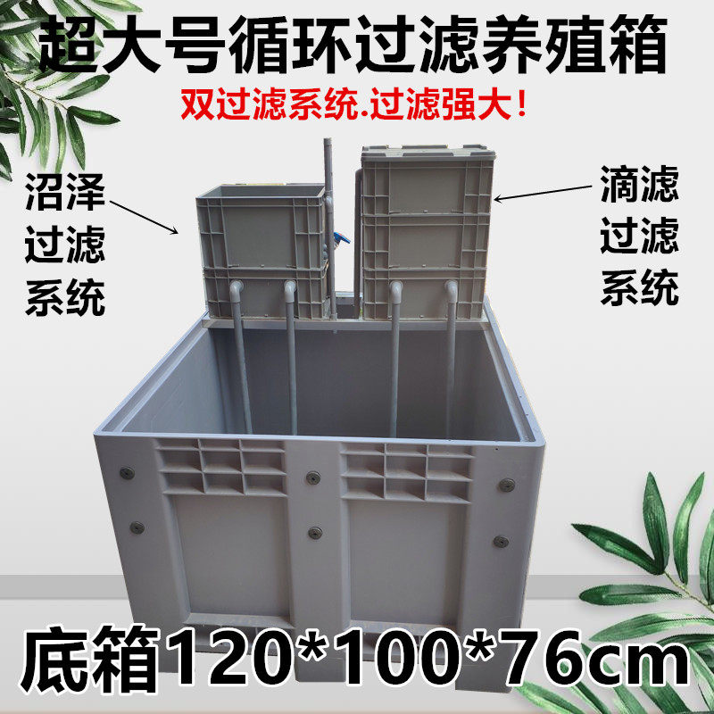 特大号养殖箱室外养鱼缸金鱼箱养龟箱塑料周转龟箱缸循环过滤养箱
